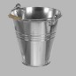 Seau en zinc avec poignée brillant Dm 25 cm hauteur 28 cm Seau en zinc avec poignée brillant Dm 25 cm hauteur 28 cm