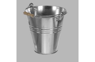 Seau en zinc avec poignée brillant Dm 25 cm hauteur 28 cm