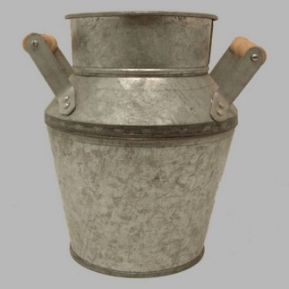 zinken kruik 15.5 cm hoogte 29 cm