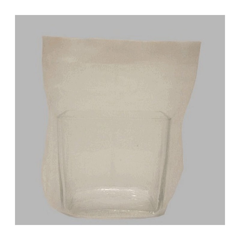 polyester cover for vase color white 14 cm height 20 cm