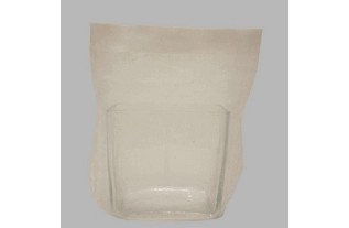 polyester cover for vase color white 14 cm height 20 cm