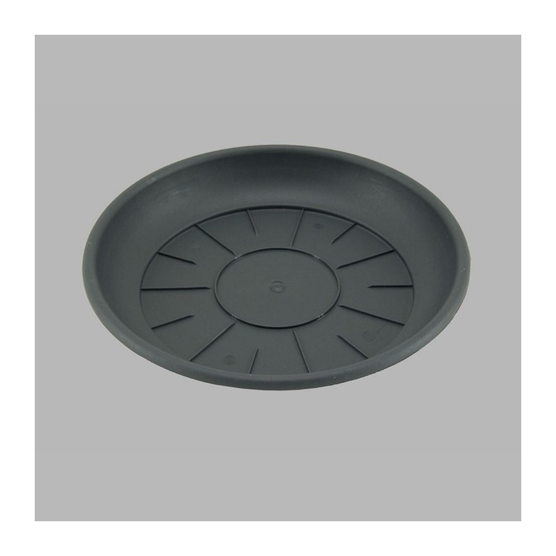 Soucoupe pour plante rond couleur anthracite 28-30-42 cm