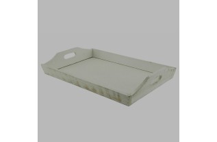 Houten rechthoekig dienblad rustique 27 x 42 x 4 cm