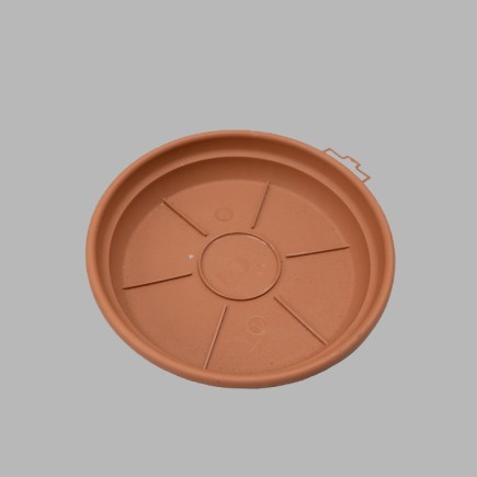 plastiek plantenschaal kleur terra cotta 17 cm