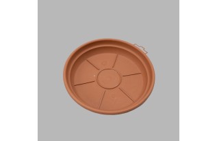 plastic plants saucer round color terracotta 17 cm