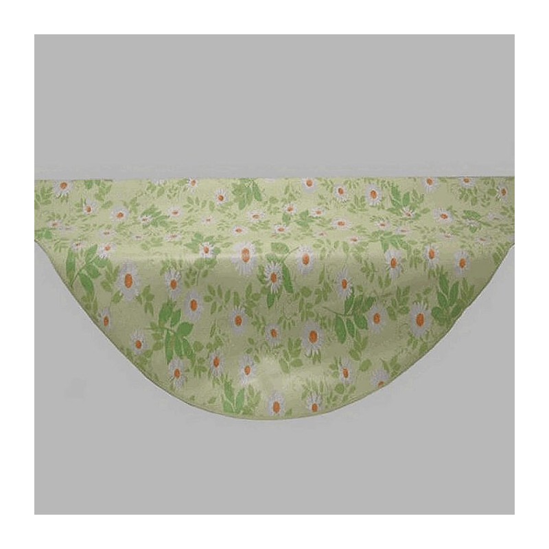 oilcloth design daisy flowers diameter 155 cm