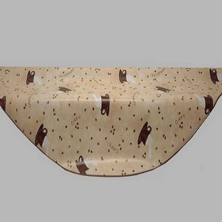 tafelzeil design koffie en cappuccino doorsnede 155 cm