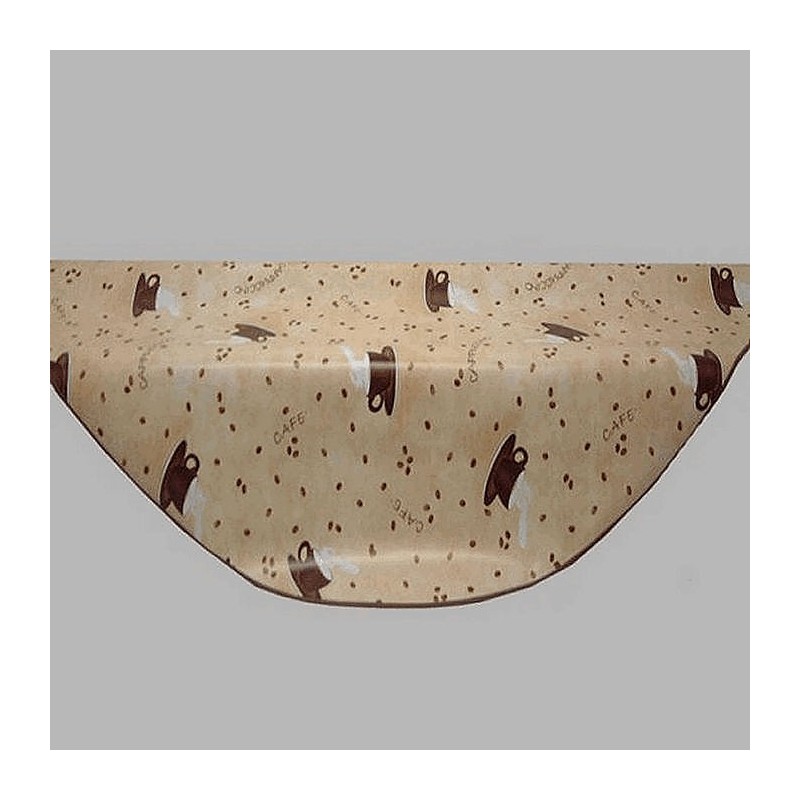 oilcloth design coffee and cappuccino diameter 155 cm