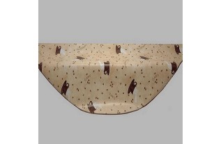 tafelzeil design koffie en cappuccino doorsnede 155 cm