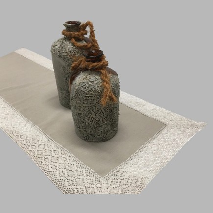 tafelloper rechthoekig model Eva linnenlook