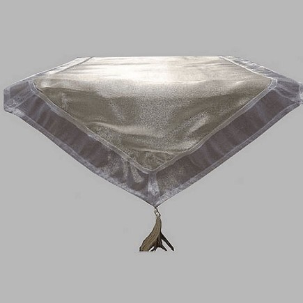 tafelloper organza met kwast kleur lila 50 x 220 cm