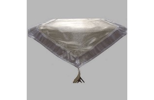 tafelloper organza met kwast kleur lila 50 x 220 cm