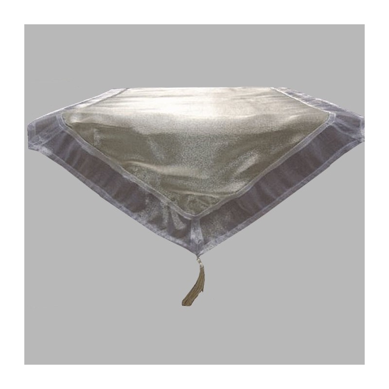organza table runner with tassel color lilac 50 x 180 cm