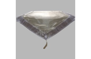 organza table runner with tassel color lilac 50 x 180 cm