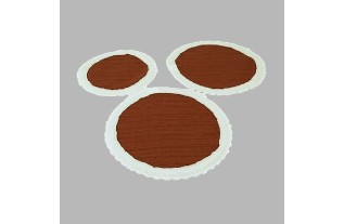 sous-verres de table avec bordure en dentelle couleur blanc et bordeaux 3 pièces