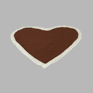 tafel onderleggers met kanten rand kleur bordeaux hartvorm