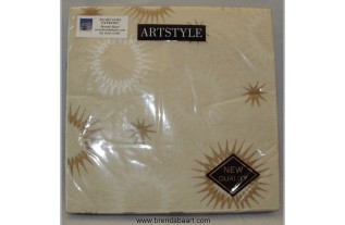 napkins of paper funky star gold 40 x 40 cm