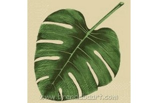 servetten van papier monstera sand 40 x 40 cm