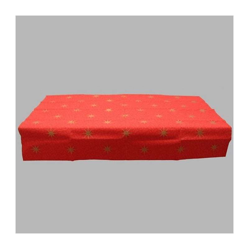 Paper Tablecloth Medici Red with Gold Stars – 125 × 200 cm