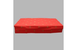 tablecloth of paper red with gold stars 125 x 200 cm