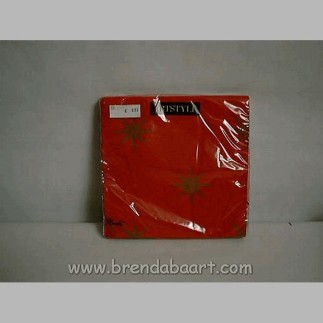 Paper Napkins Red Star – Bold & Decorative (48 × 48 cm, 12 pieces)