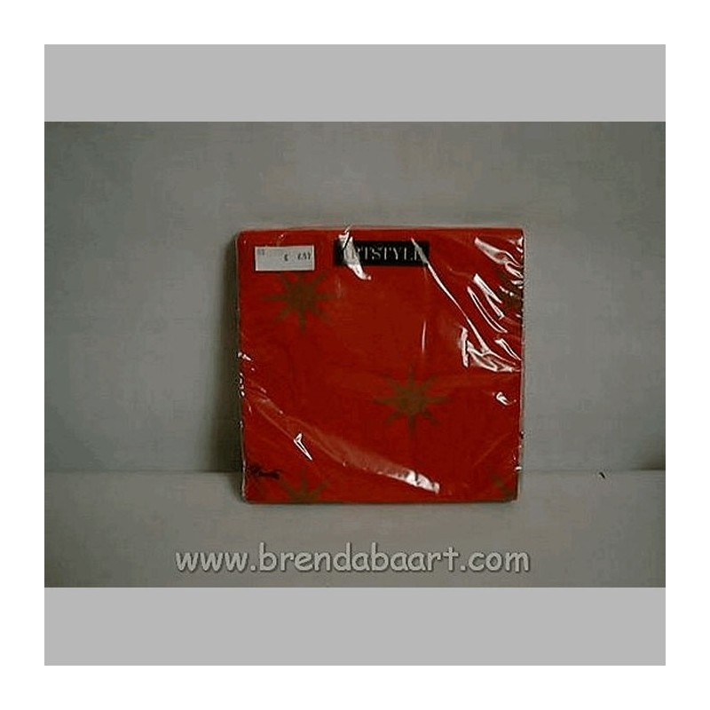 Paper Napkins Red Star – Bold & Decorative (48 × 48 cm, 12 pieces)