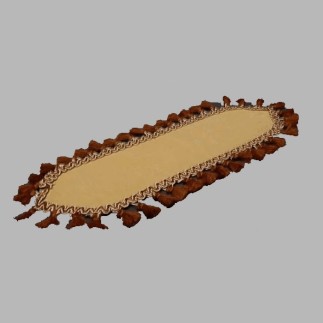 decorative tablecloth with flossing color light brown 52 cm