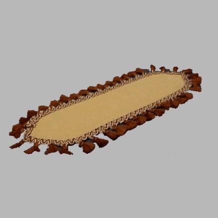 decorative tablecloth with flossing color light brown 52 cm