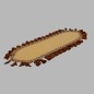 decorative tablecloth with flossing color light brown 52 cm