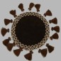 decorative tablecloth with tassel Color Brown 16 cm