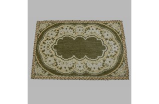Tapis décoratif rectangulaire coloris vert 35 x 25 cm