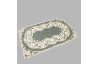 Tapis décoratif rectangulaire coloris bleu 35 x 55 cm