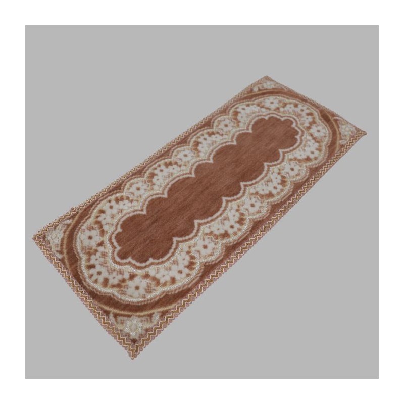 Decorative rug rectangular color old pink 23 x 54 cm