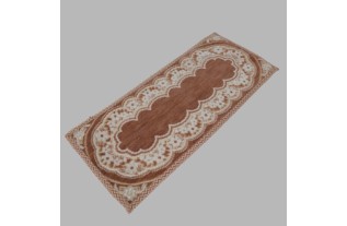 Tapis décoratif rectangulaire coloris vieux rose 23 x 54 cm