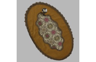 Sierkleed fluweel ovaal kleur goud 32 x 51 cm