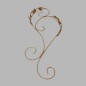 Ornamental Iron with leaves color gold 40 x 16 cm