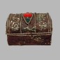 box for decoration, potpourri or jewelry color brown 10 x 7 cm H 6 cm