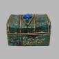 boîte pour décoration, pot-pourri ou biboîte pour décoration ou pot-pourri couleur vert 10x7cm H 6cm