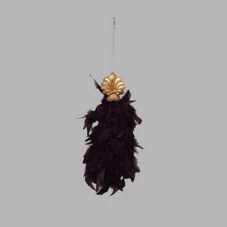 bundle de plumes couleur bordeau foncé longueur 36 cm