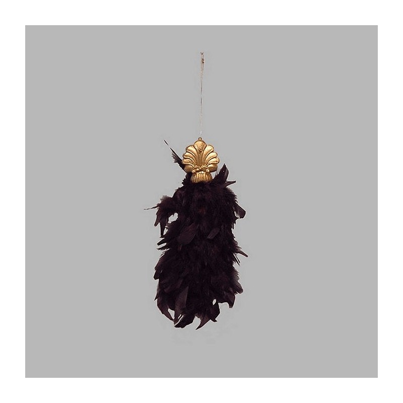 bundle de plumes couleur bordeau foncé longueur 36 cm