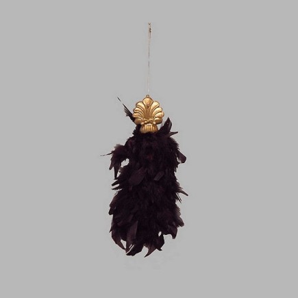 feathers bundle color dark bordeau length 36 cm