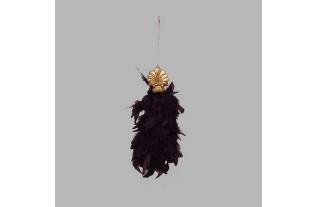 bundle de plumes couleur bordeau foncé longueur 36 cm