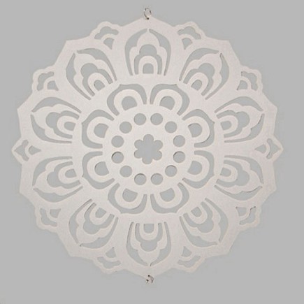 Flower template for decoration color white 50 cm