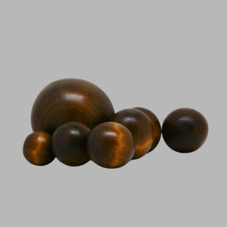 Set van 7 Houten Decoratieballen