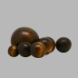 Lot de 7 Boules Décoratives en Bois