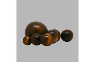 Lot de 7 Boules Décoratives en Bois