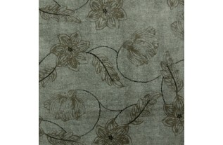 toile cirée design fleurs gris marron largeur 140 cm