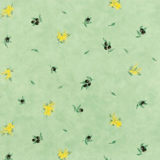 Toile cirée mimosa d'olive largeur 140 cm