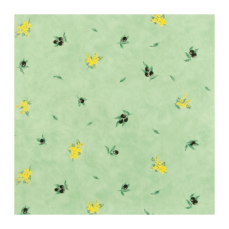 Tafelzeil olijven-mimosa breedte 140 cm