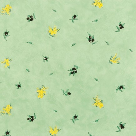 Toile cirée mimosa d'olive largeur 140 cm
